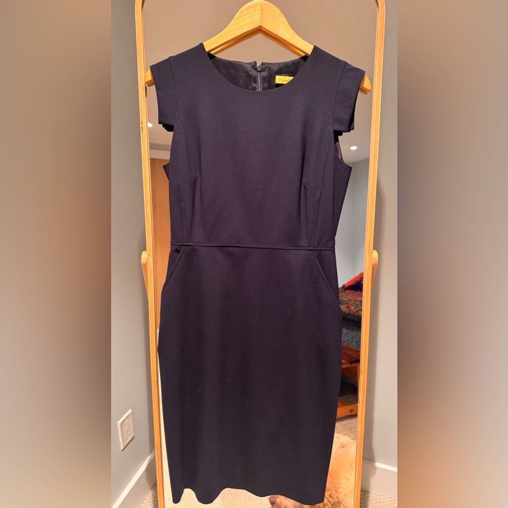 J. Crew 366 resume dress Navy